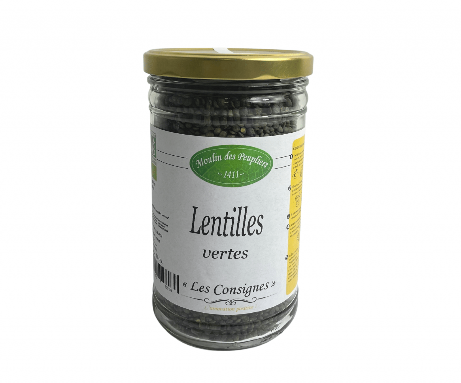 Lentilles vertes Moulin des Peupliers