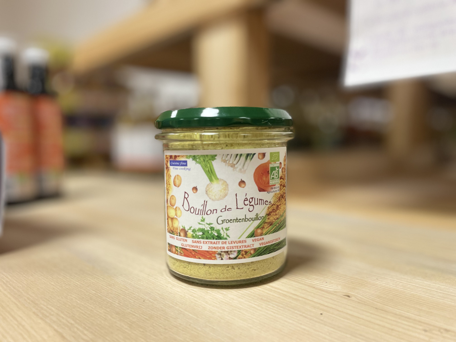 Bouillon de legumes verre 210g moulin des peuplier